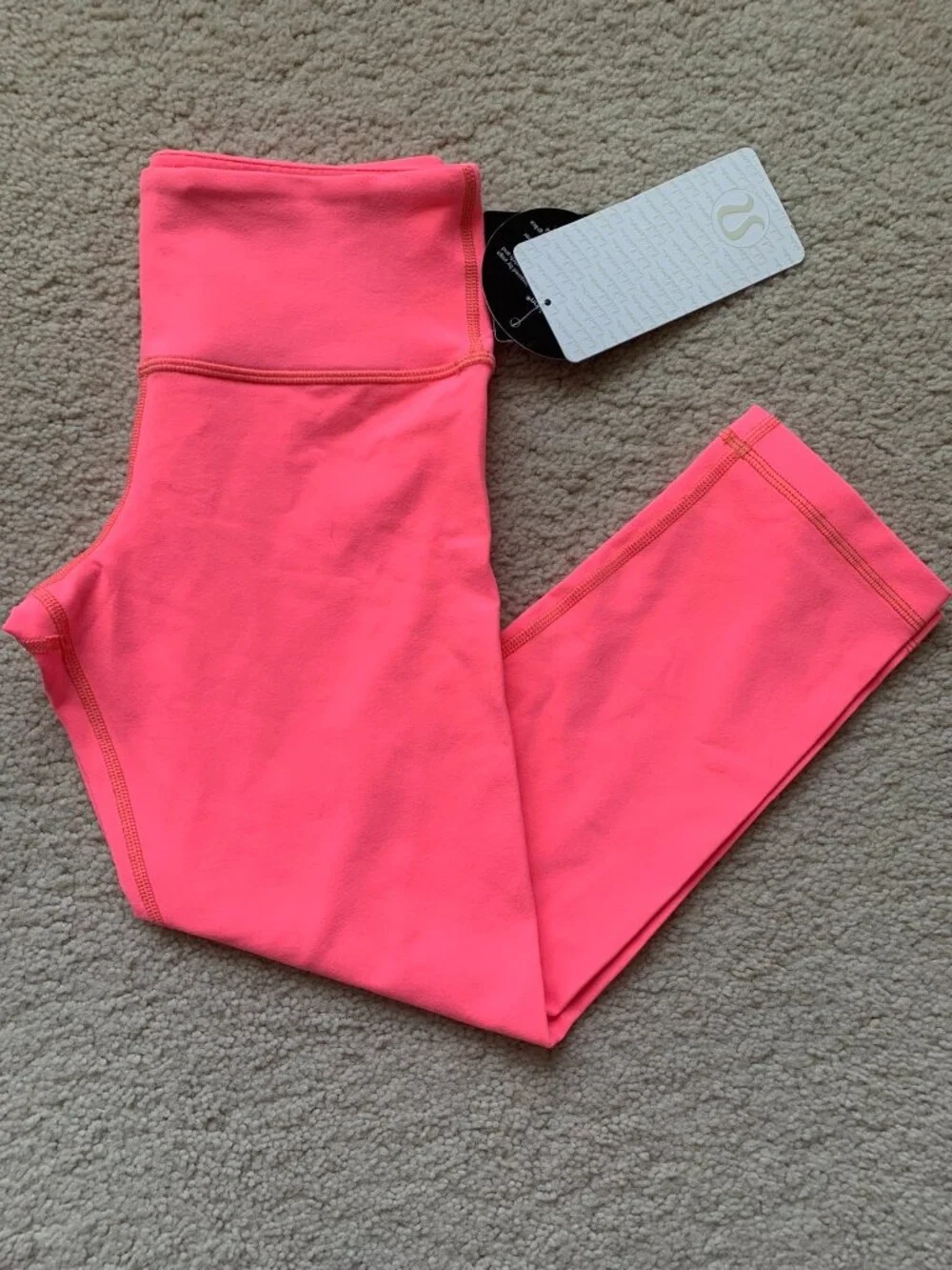 Lululemon Wunder Under Crop Leggings, Flash, size 4 NWT